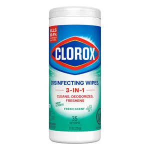 Khăn Lau Diệt Khuẩn, Disinfecting Wipes, Fresh Scent, 35 Tờ, 7.7 oz (219g) - CLOROX